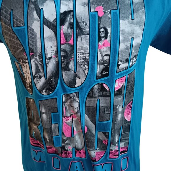 Vintage T-Shirt Small 80s South Beach Miami Florida Bikini Party Graphic - Picture 2 of 5